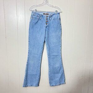 R4R Rave 4 Real Womens Light Blue Denim Vintage 27x31.5